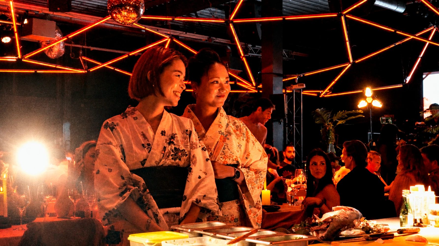 Nakai hosts in yukata at an Arigato Show