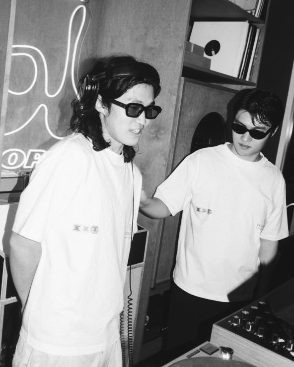 The two members of IKI behind the decks